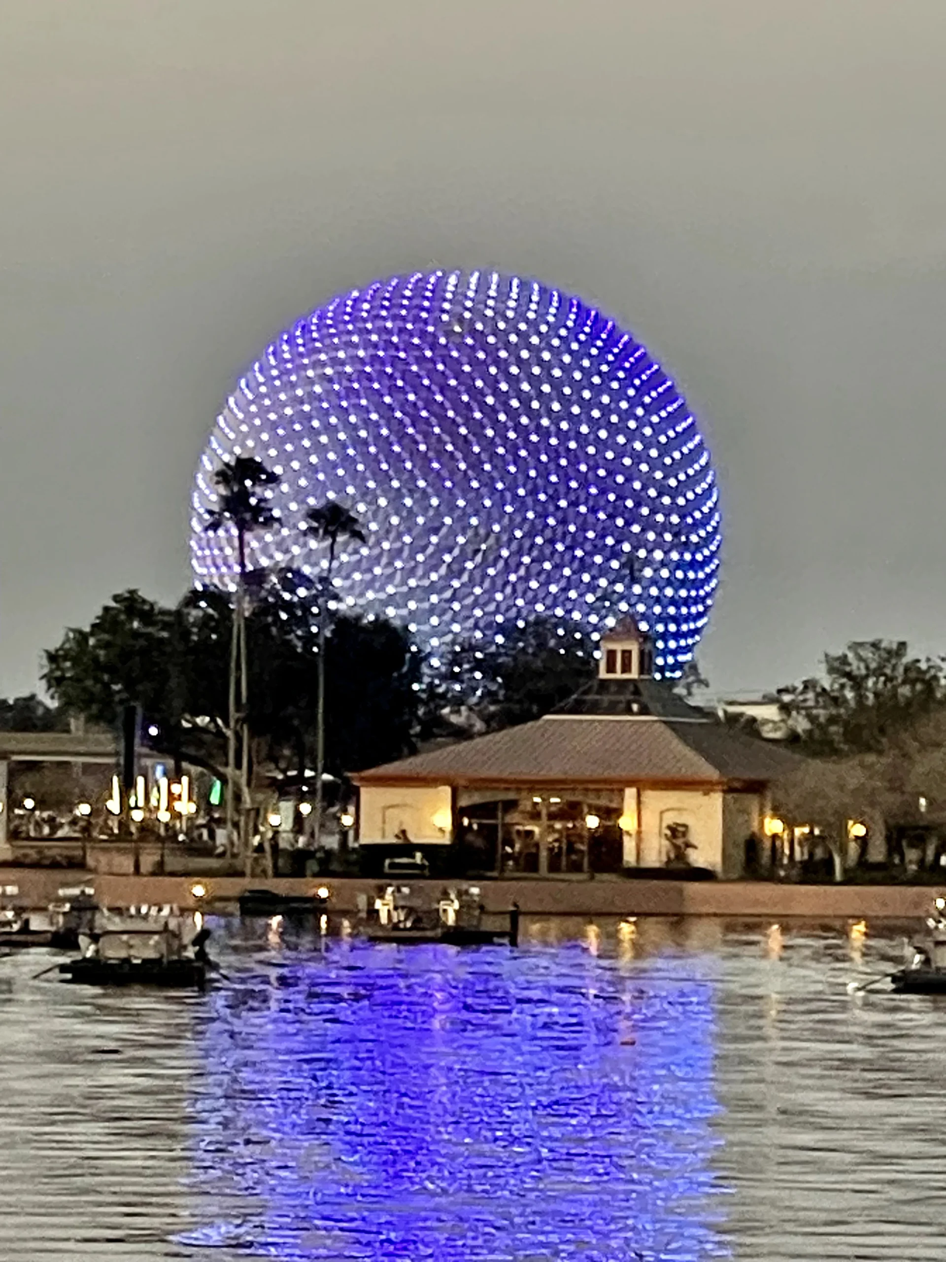 Epcot ball at night 3
