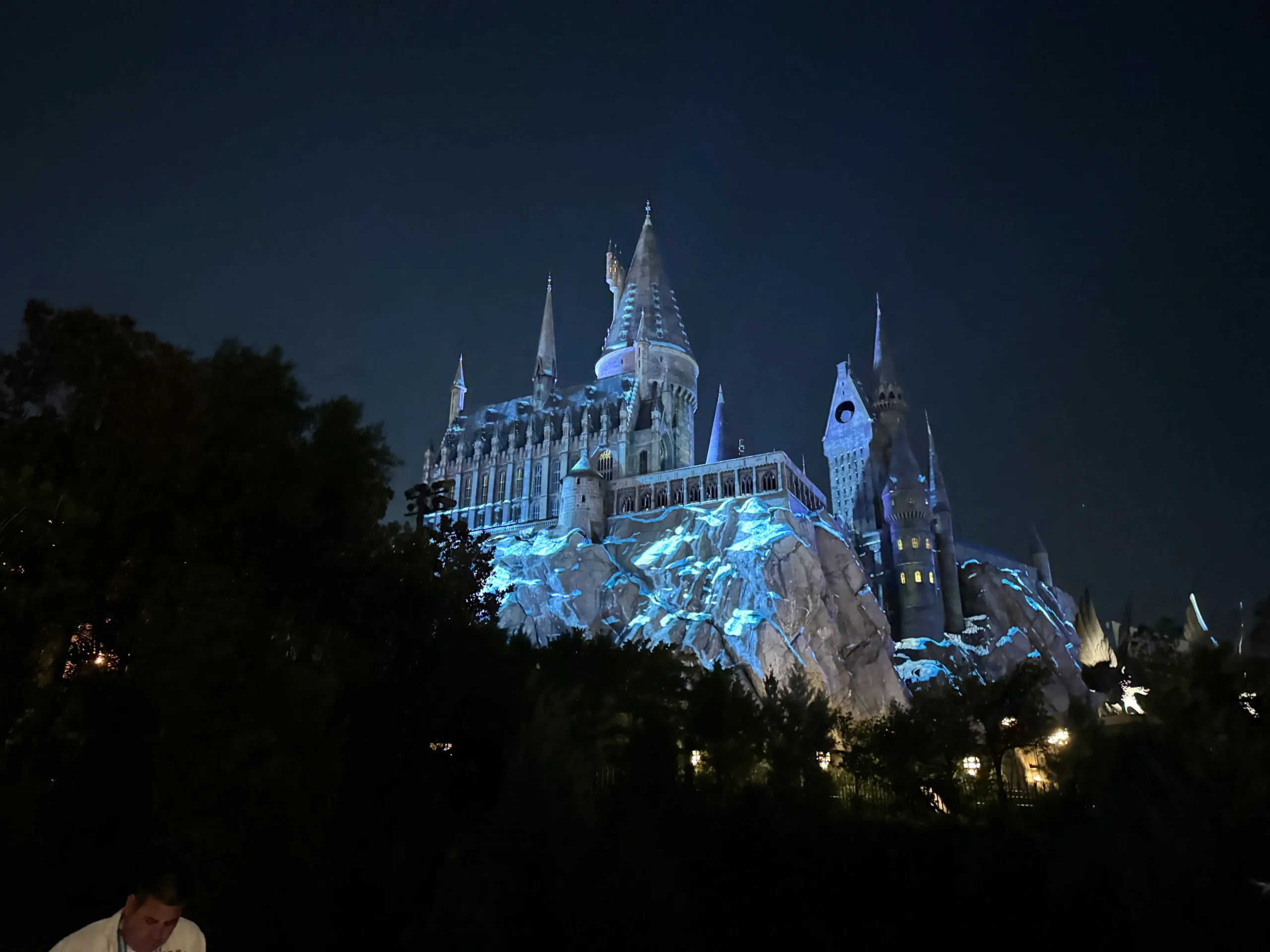 Hogwarts Castle at Universal Islands of Adventure at Night