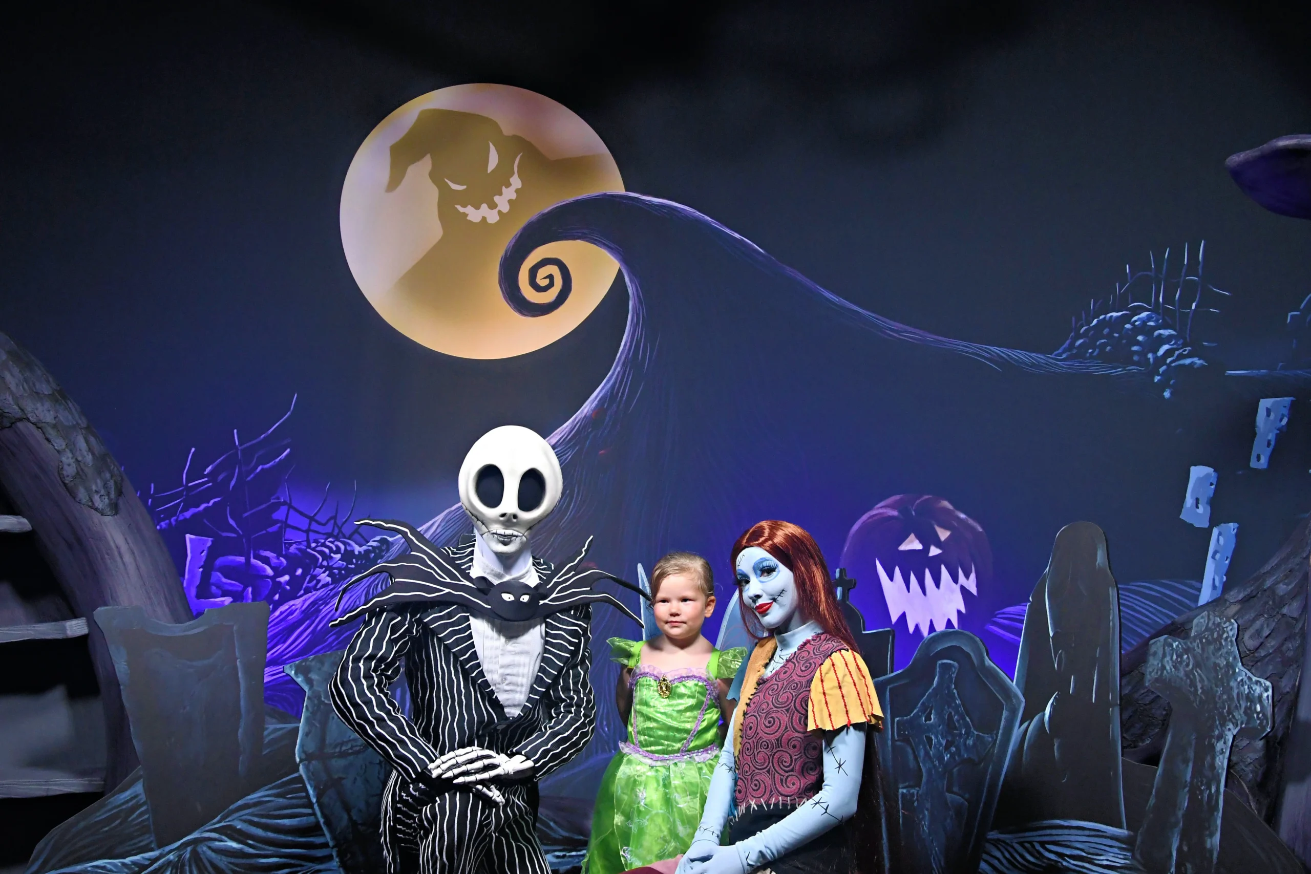 Jack Skeleton and Sally meet and greet Mickey Not-So-Scary Halloween Party, Magic Kingdom