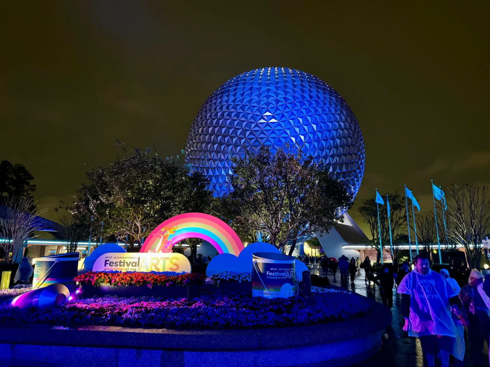 Epcot Ball at night Spaceship Earth