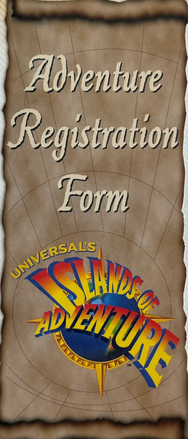 Islands of Adventure Pre Opening Registration Form