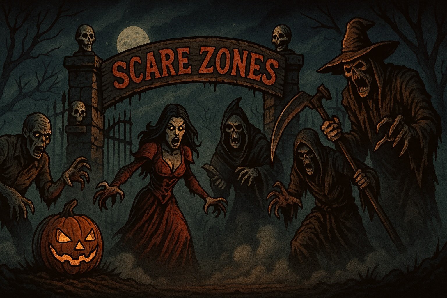 Halloween Horror Nights 2025 Scare Zones
