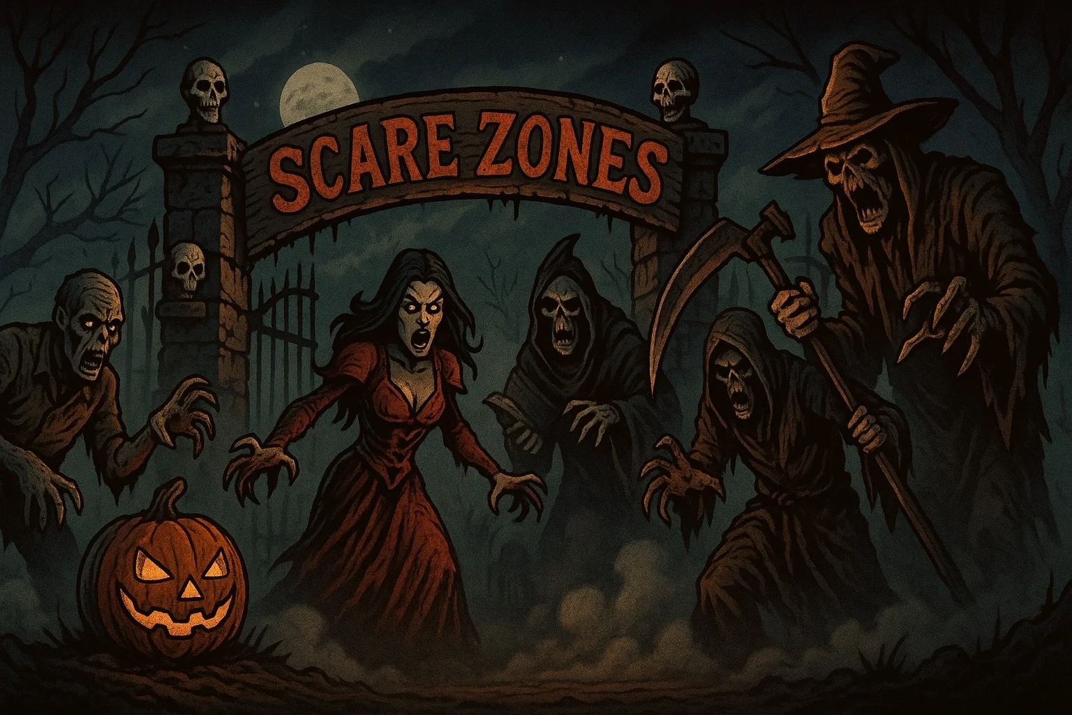 Halloween Horror Nights 2025 Scare Zones